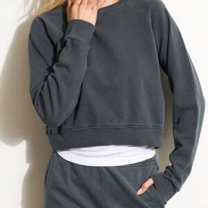 Aether Cotton Tencel Raglan Sweatshirt Graphite Small